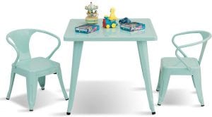 Costzon Child-Friendly Easy Assemble Kid’s Outdoor Table & Chairs