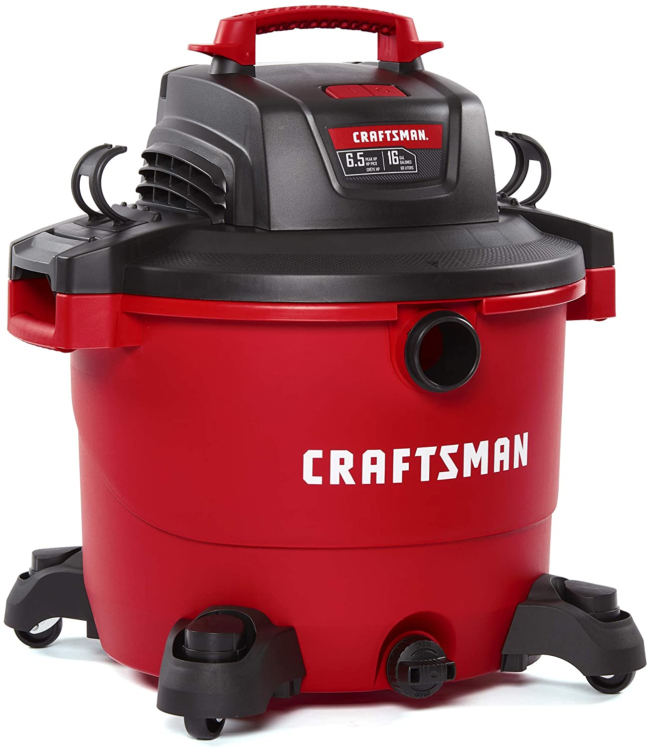 Crafstman CMXEVBE17595 Cannister Dual-Flex Wet Dry Vacuum, 16-Gallon