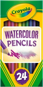 Crayola Pre-Sharpened Watercolor Pencils, 24-Count