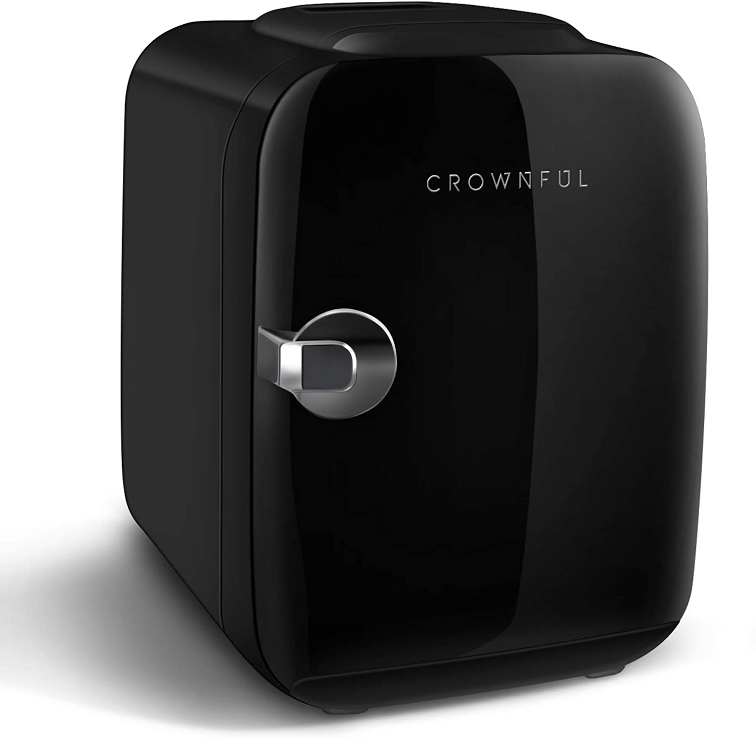 CROWNFUL 6-Can Personal Cooler & Warmer Mini Fridge