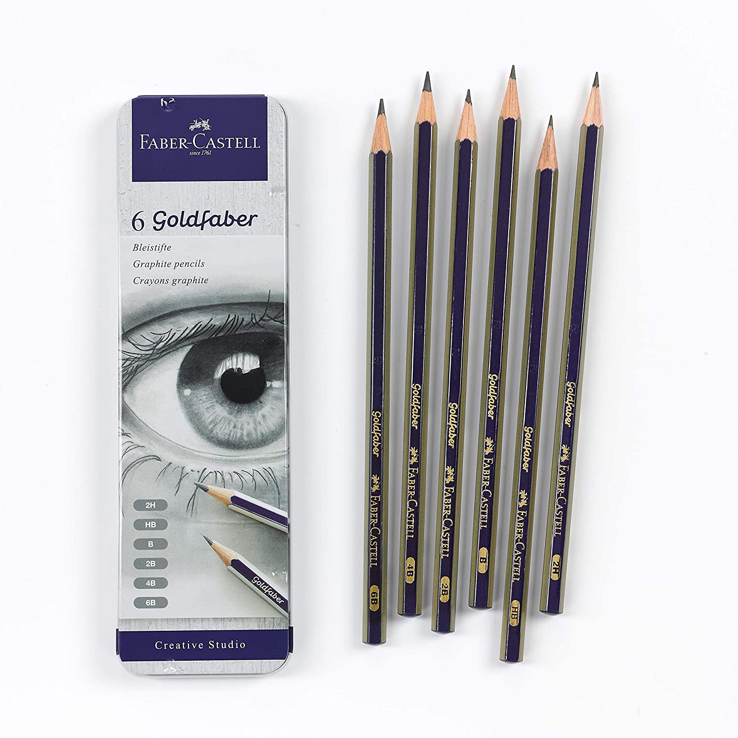 Faber-Castell Creative Studio Graphite Pencils, 6-Piece