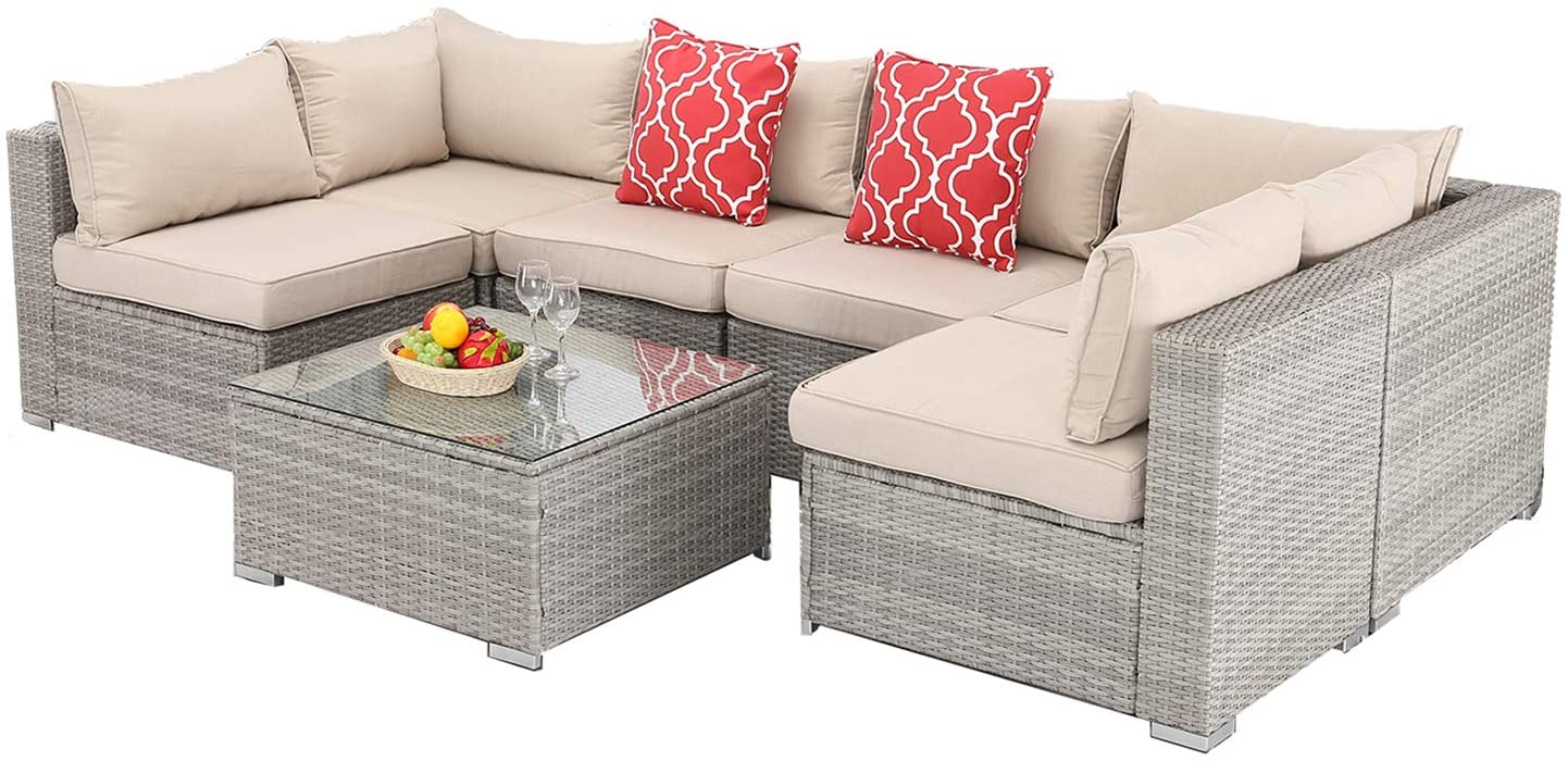 Furnimy Outdoor Patio Couch Furniture Set