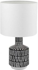 Globe Electric Aria 18-Inch Black Patterned Table Lamp