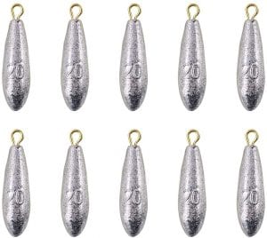 Hilitchi Raindrop Bullet Streamlined Fishing Weights