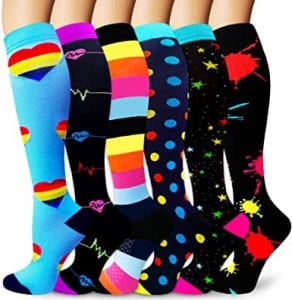 Iseasoo 20-30 mmHg Compression Socks For Women, 6-Pair
