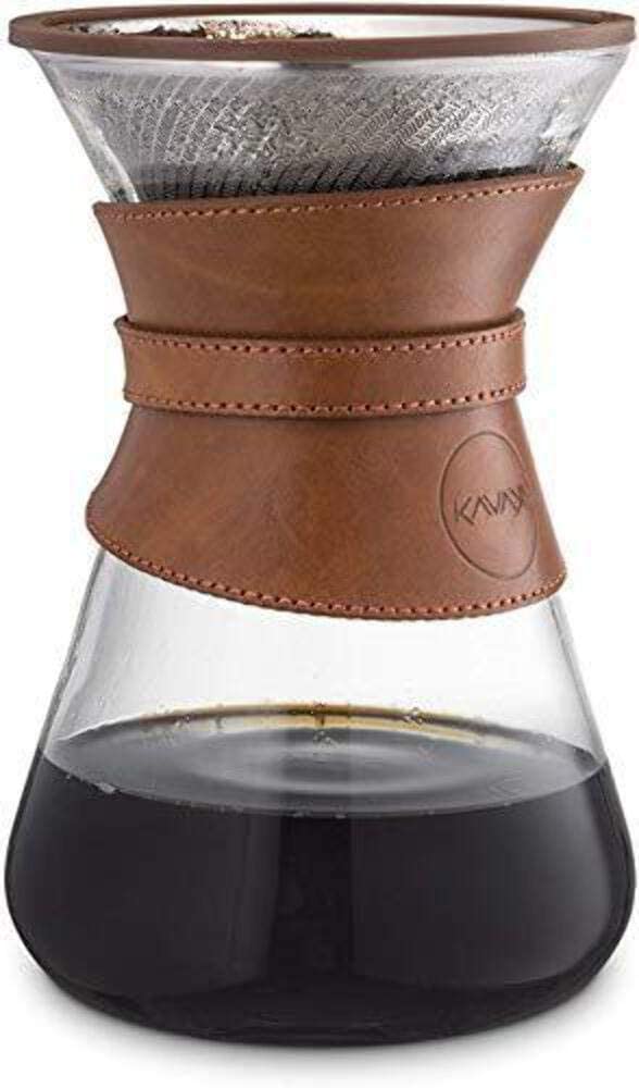 Kavako Stainless Steel Filter Coffee Pour Over Maker, 37-Ounce