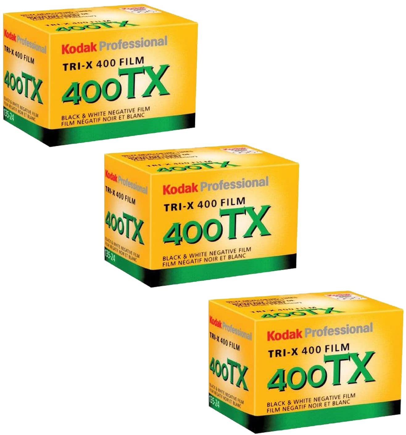 Kodak Tri-X 400TX High Sharpness Panchromatic Film, 3-Pack