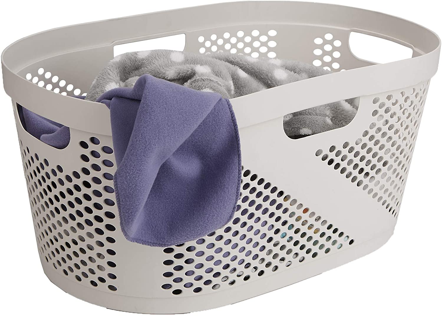 Mind Reader HHAMP40-IVO Traditional Organizing Laundry Basket