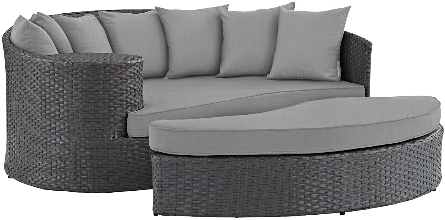 Modway Sojourn Wicker Rattan Patio Bed