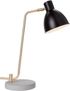 Newhouse Lighting Amelia Contemporary Black Table Lamp & LED Bulb