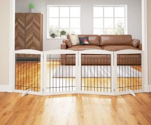 PAWLAND Non-Slip Convertible Extra Wide Pet Gate, 96-Inch