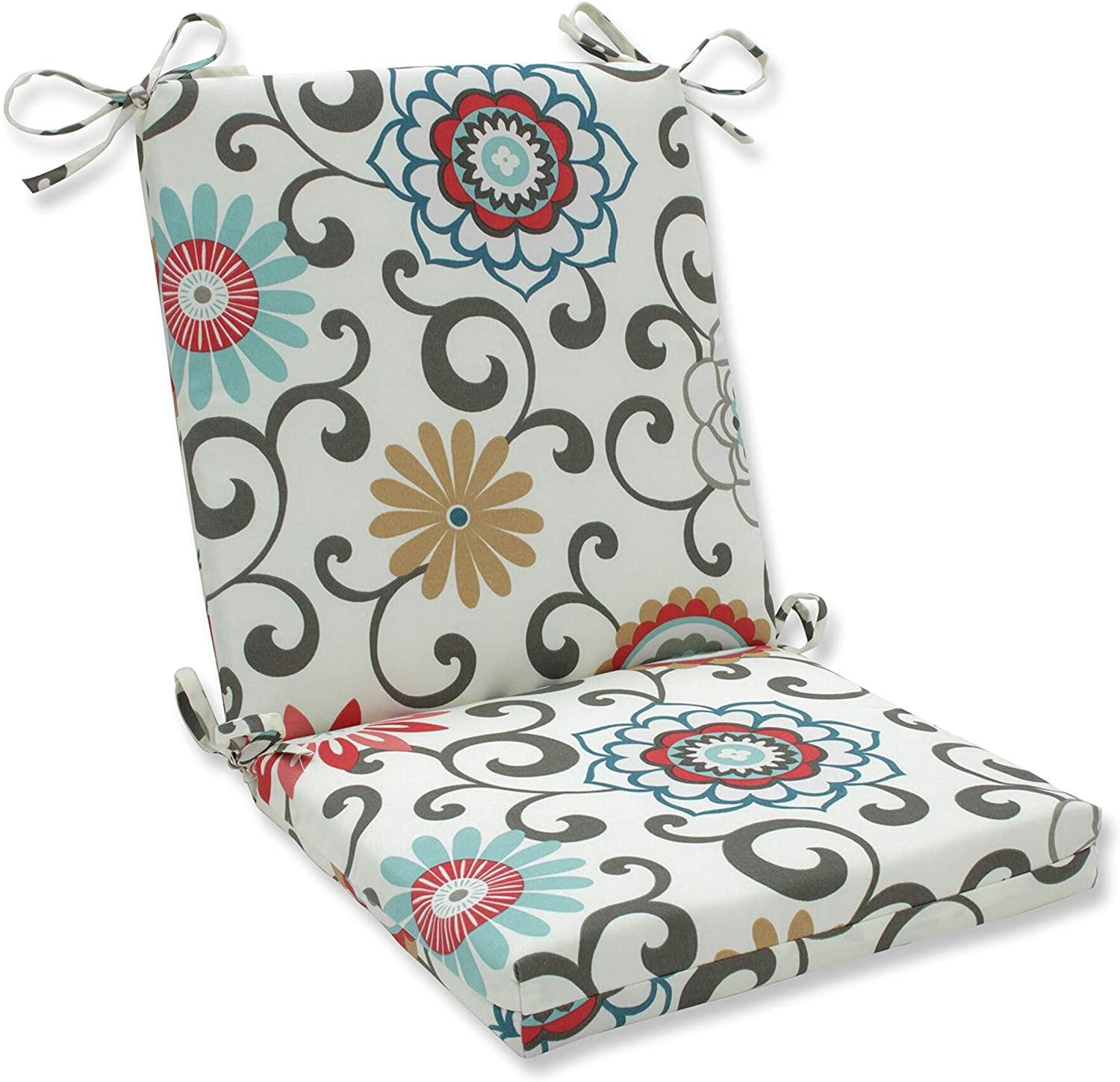 Pillow Perfect Outdoor Square Corners Patio Chair Cushion