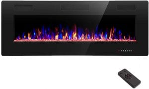 R.W.FLAME Recessed & Wall Mounted Electric Fireplace