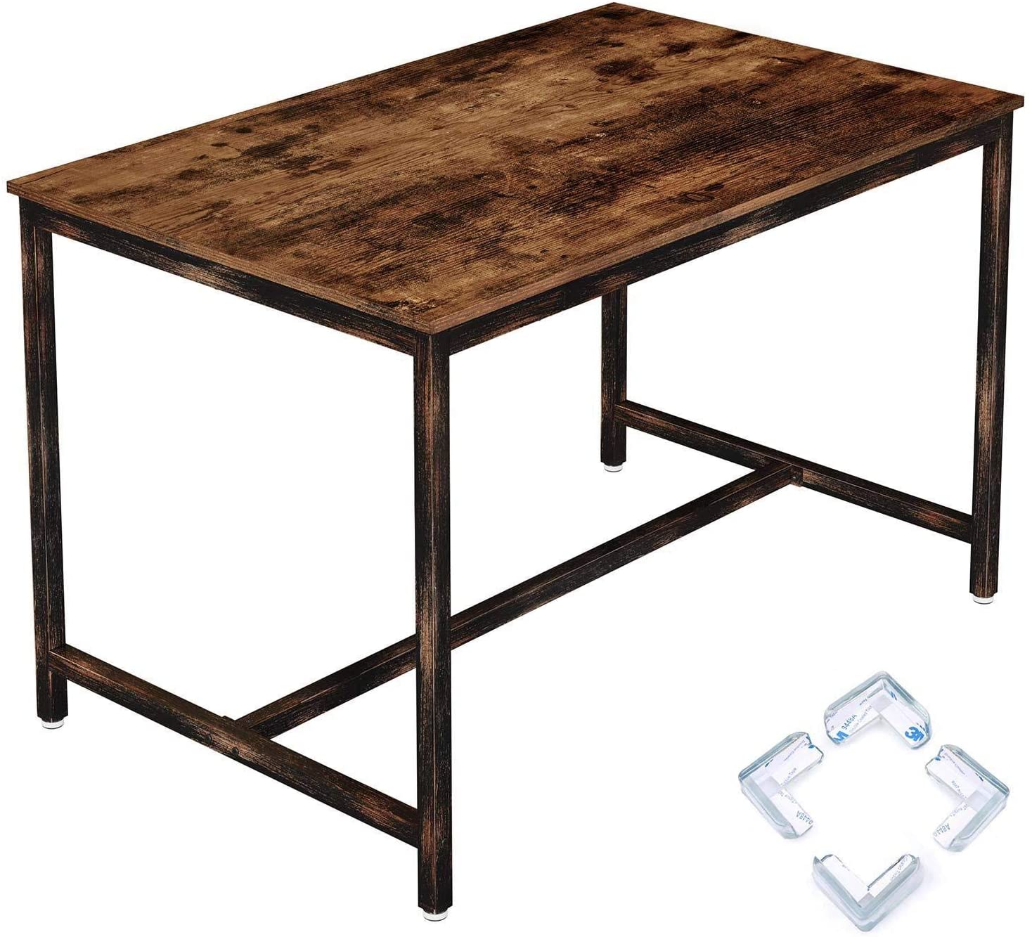 Rolanstar Rustic Metal Frame Dining Table