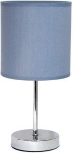 Simple Designs Chrome Mini Basic Table Lamp, Purple
