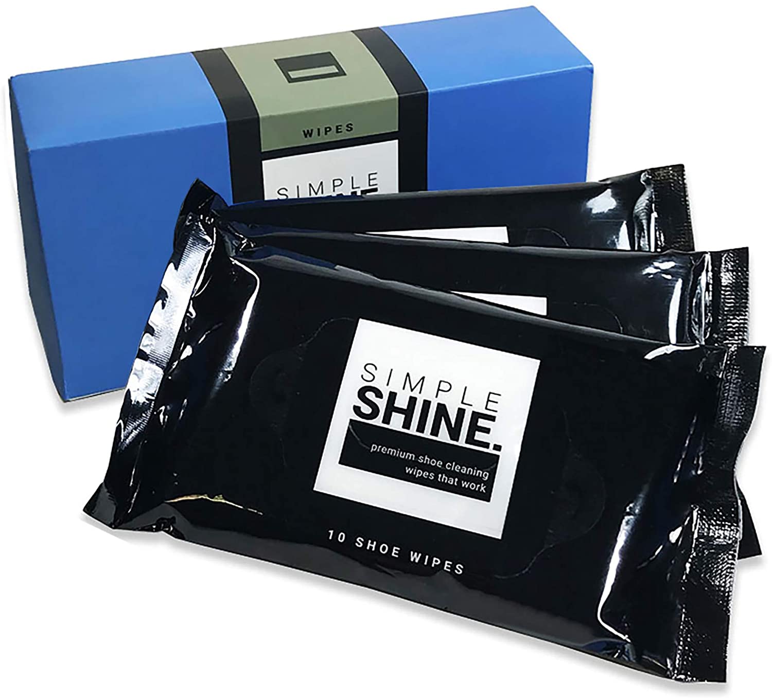 Simple Shine Travel Shoe Cleaner Wipes, 30-Pack