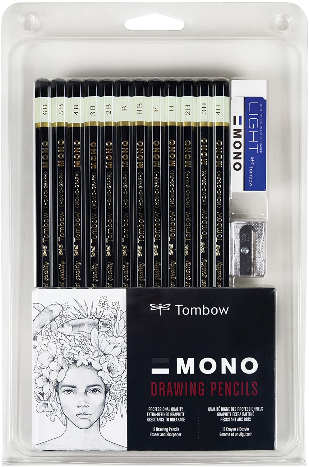 Tombow MONO Extra-Refined Drawing Pencil Set, 12-Pack