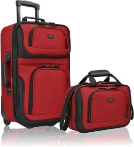 U.S. Traveler Rio Push Button Traveler Suitcase, 2-Piece