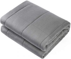 Waowoo 15-Pound Glass Bead Adult Weighted Blanket