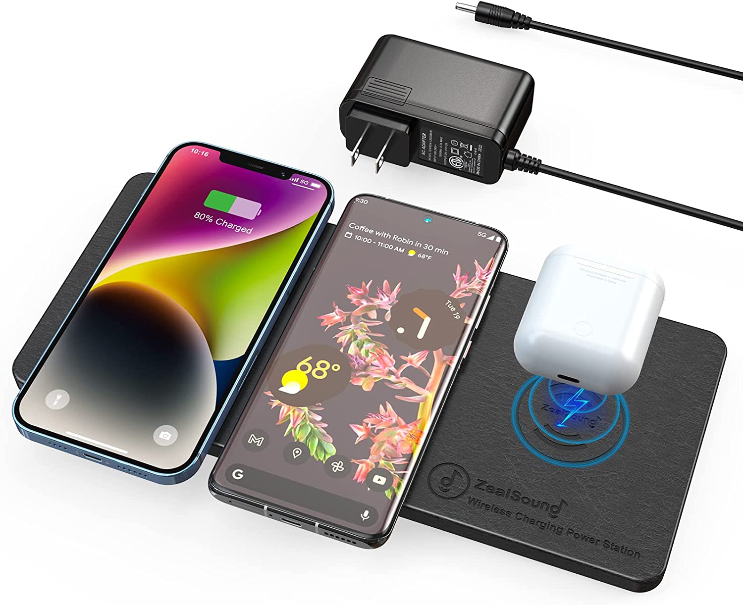 ZealSound Qi-Certified Multiple Device Wireless Charging Pad