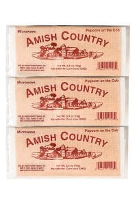 Amish Country Popcorn Red Old Fashioned Microwave Popcorn, 3-Pack