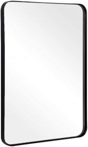 ANDY STAR Matte Black Wall Mirror, 20×28-Inch