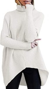 ANRABESS Women’s Cowl Neck Turtleneck Sweater