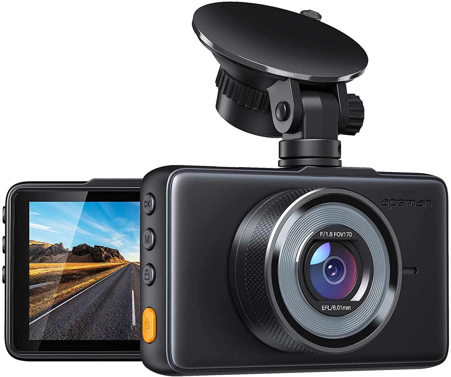 APEMAN 1080P 3-Inch LCD Screen Car Dash Camera