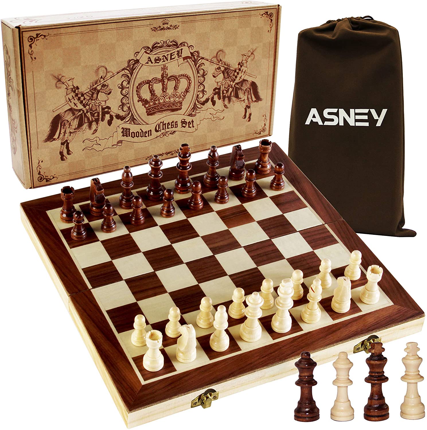 ASNEY Educational Magnetic Chess Board