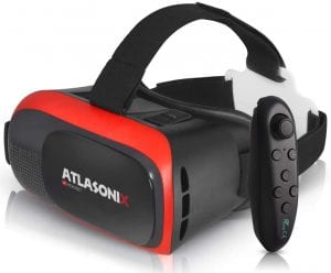 Atlasonix Adjustable VR Headset, Red & Black