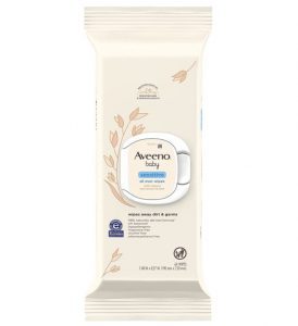 Aveeno Baby Disposable Baby Wipes, 64-Count