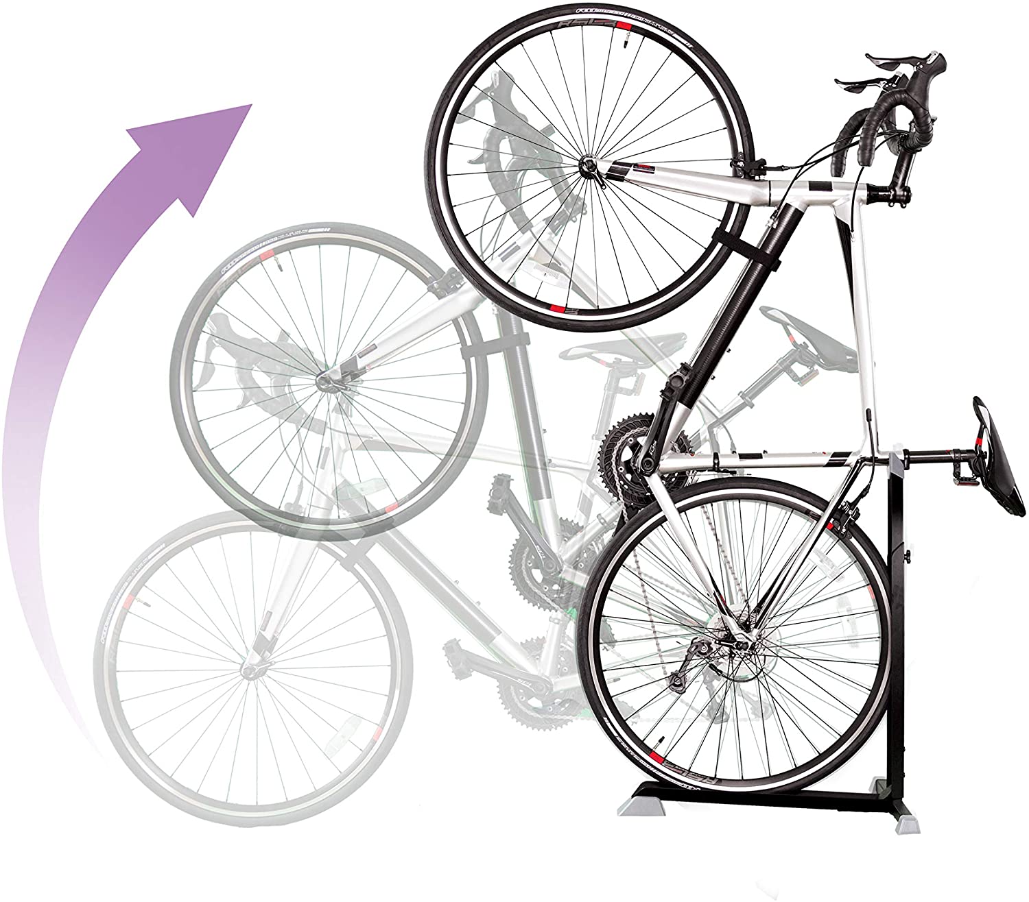 Bike Nook Adjustable Upright Bike Storage Stand, 1-Bike