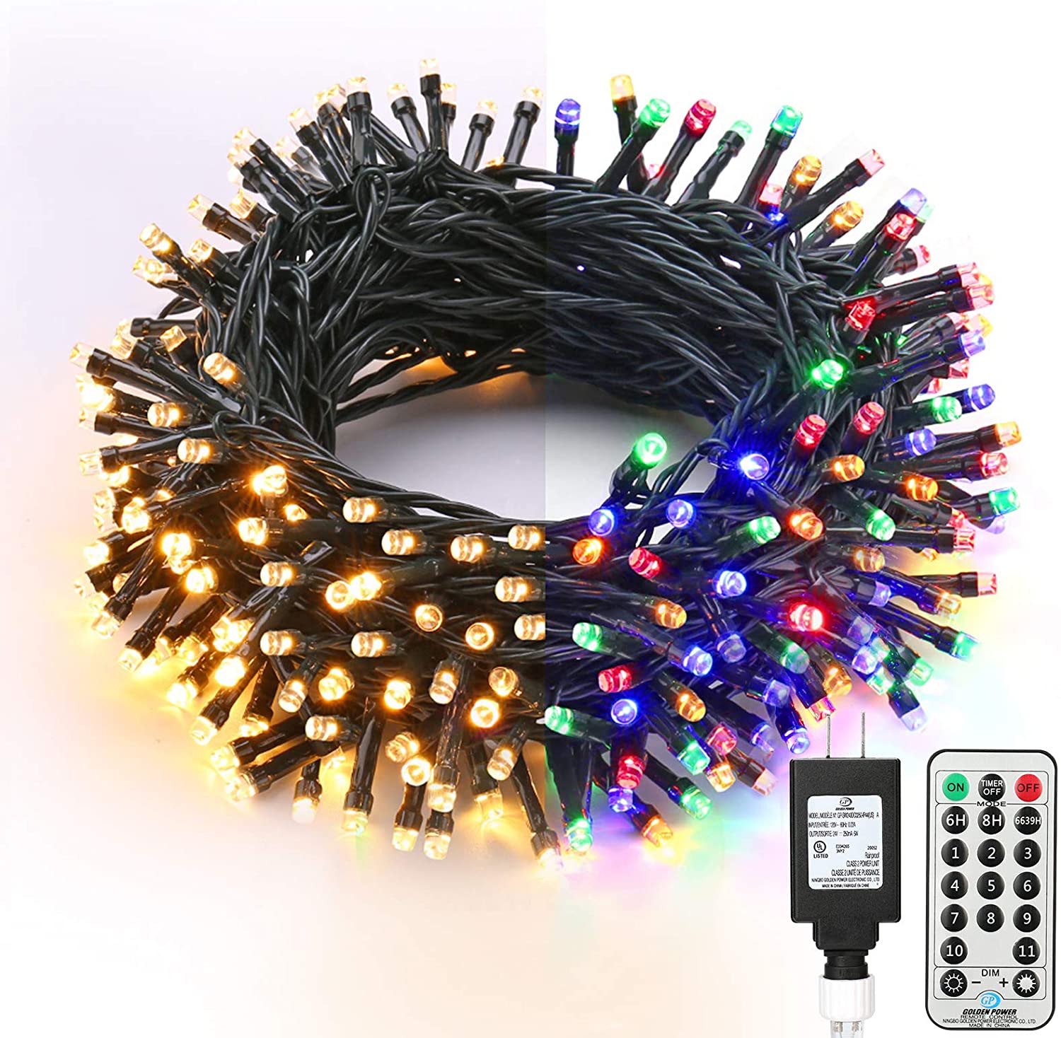 Brizled Dimmable Indoor & Outdoor String Lights, 65.67-Foot