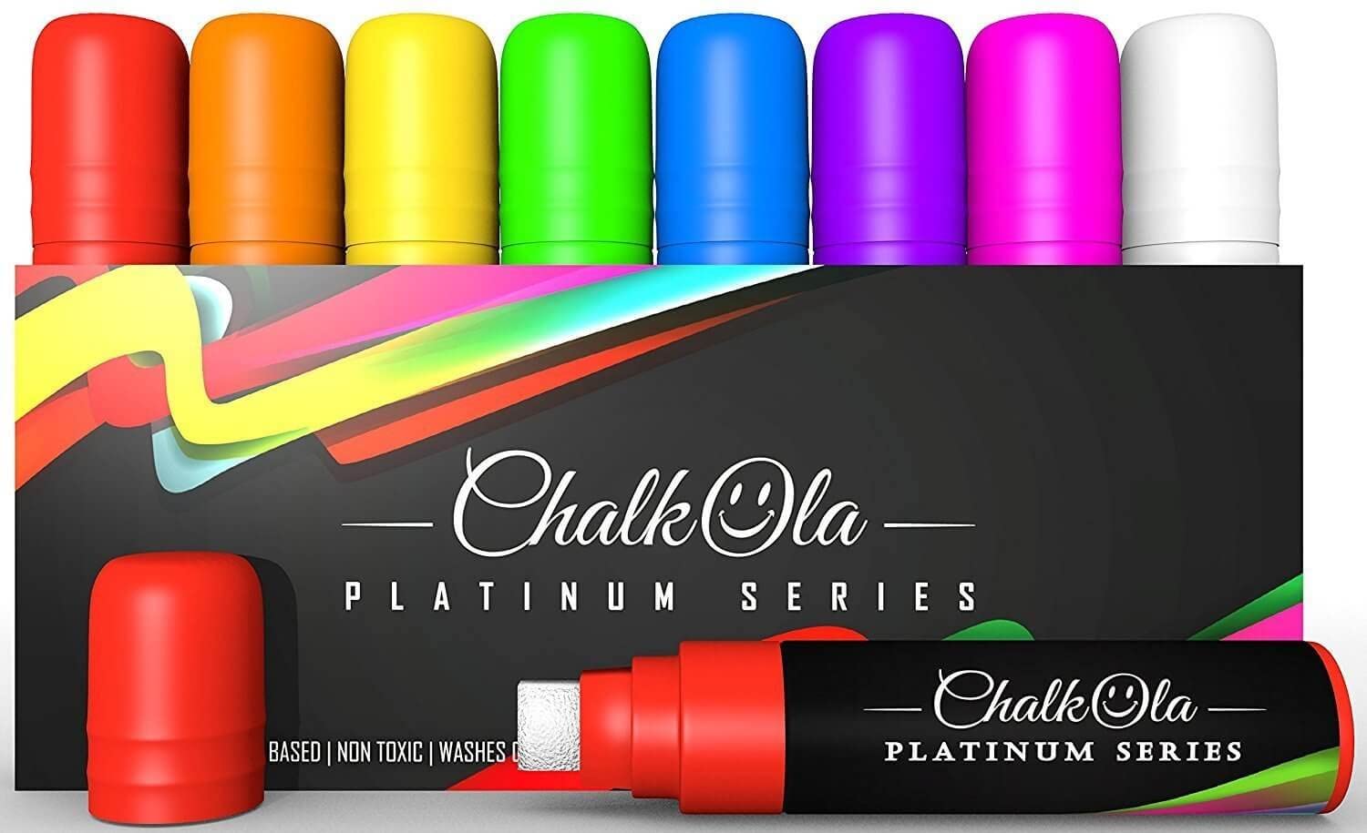 Chalkola Car Window Paint Jumbo Chalk Pens, 8-Pack