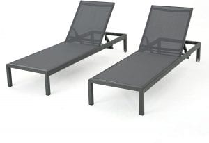 Christopher Knight Cape Coral Aluminum Patio Lounge Chair Set