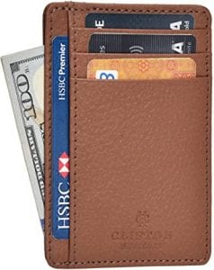 Clifton Heritage RFID Leather Minimalist Wallet