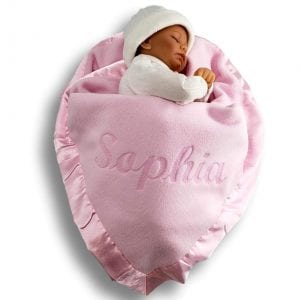 Custom Catch Plush Baby Blanket Personalized Gift