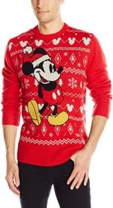 Disney Mickey Red Christmas Sweater For Men