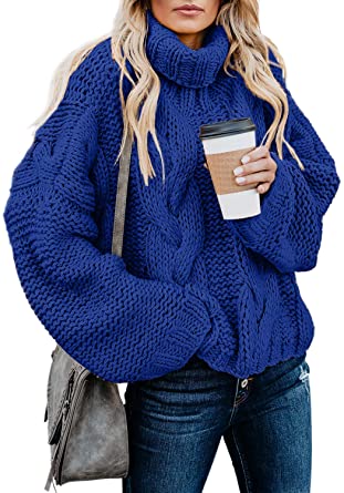 Dokotoo Women’s Loose Fit Turtleneck Sweater