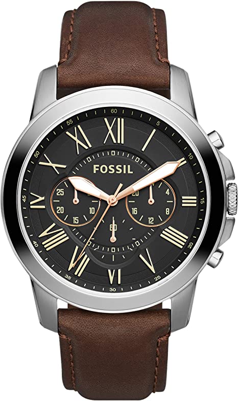 Fossil Men’s Grant Chronograph Quartz Watch, Brown