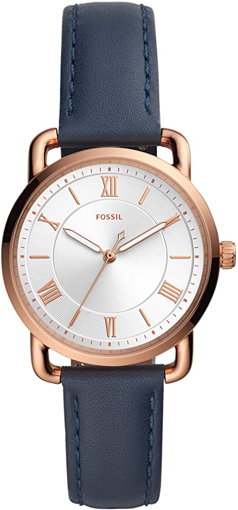 Fossil Women’s Copeland Rose Gold & Blue Quartz Watch