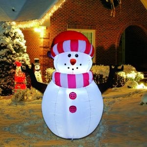 GOOSH Inflatable Snowman Outdoor Christmas Decoration, 5-Foot