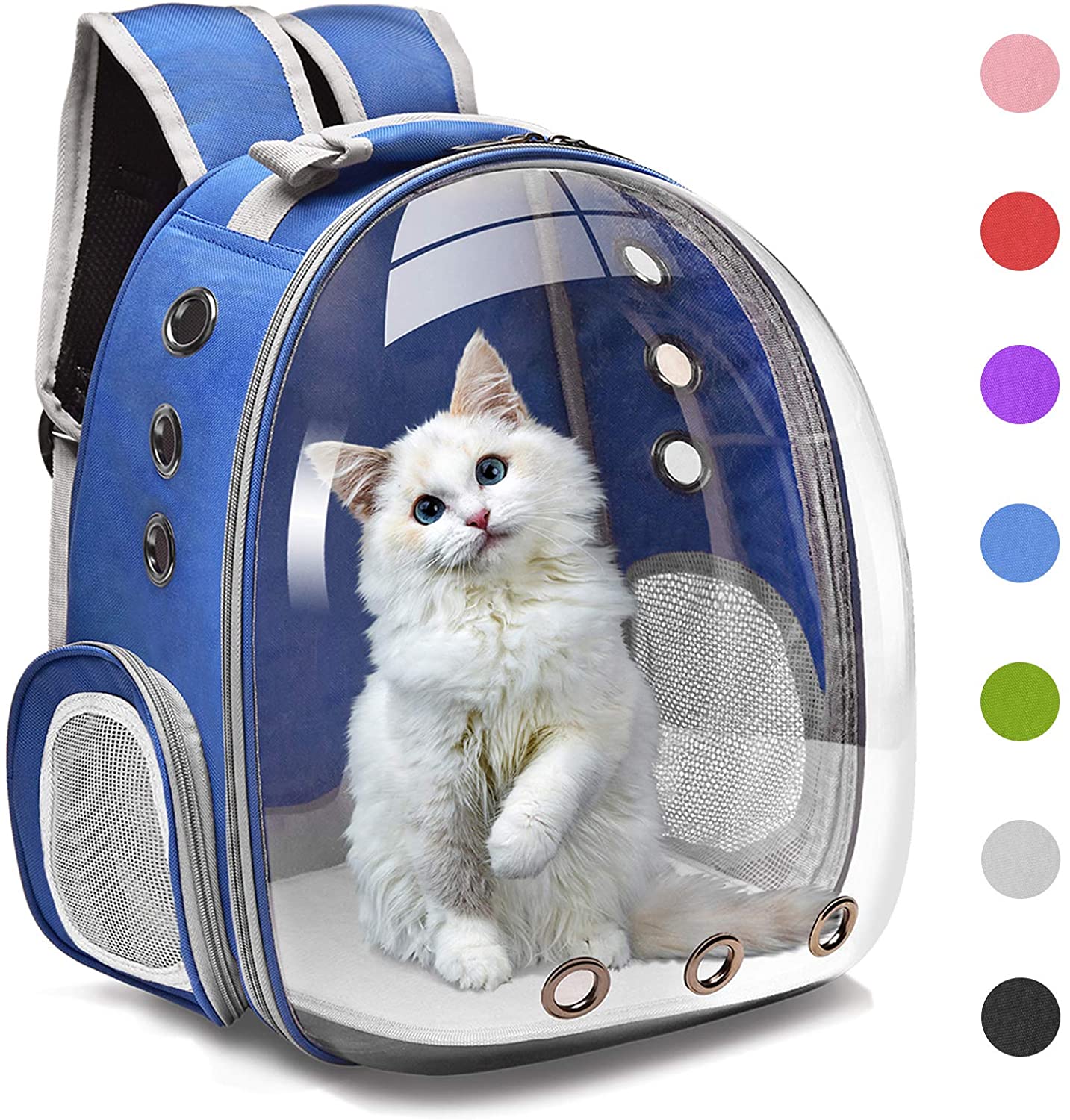 Henkelion Small Blue Space Capsule Dog Backpack