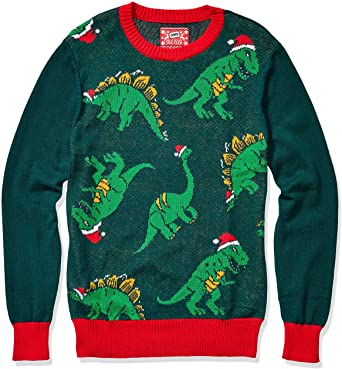 Hybrid Apparel Men’s Dinosaur Christmas Sweater