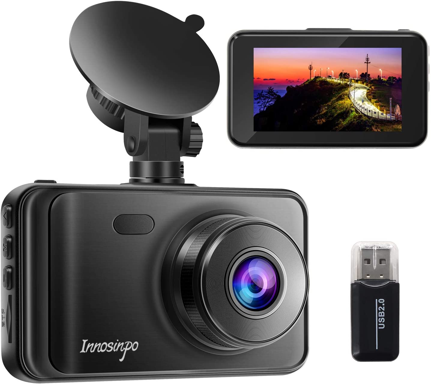 Innosinpo 1080P 3-Inch LCD Screen Dashboard Car Camera