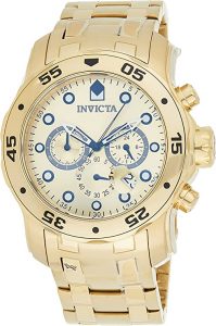 Invicta Men’s Pro Diver 0074 48mm Gold Tone Quartz Watch