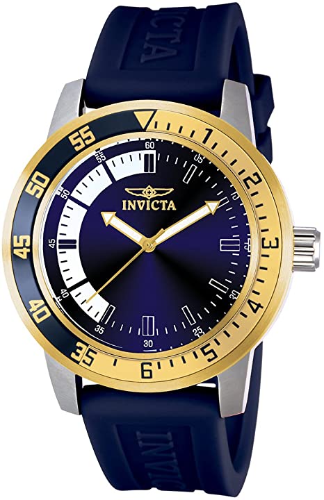 Invicta Men’s Specialty Stainless Steel Watch, Blue & Gold