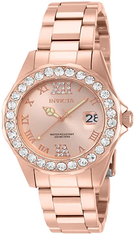 Invicta Women’s 15253 Pro Diver Rose Gold Ion-Plated Watch