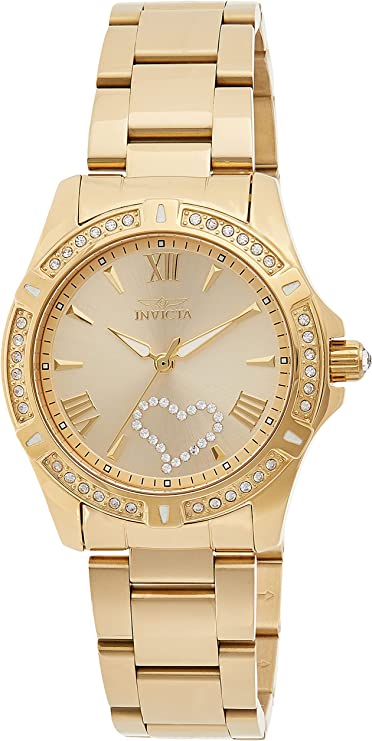 Invicta Women’s 21384 Angel 18k Gold Ion-Plated Watch