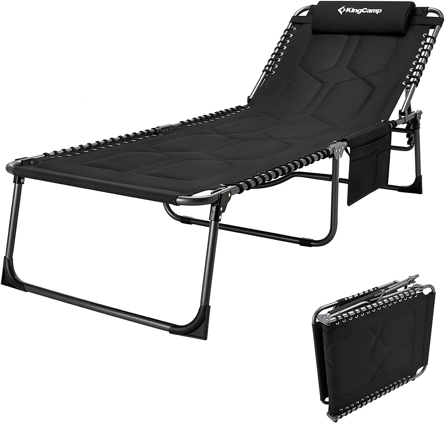 KingCamp 4-Fold Oversize Folding Chaise Lounge Chair